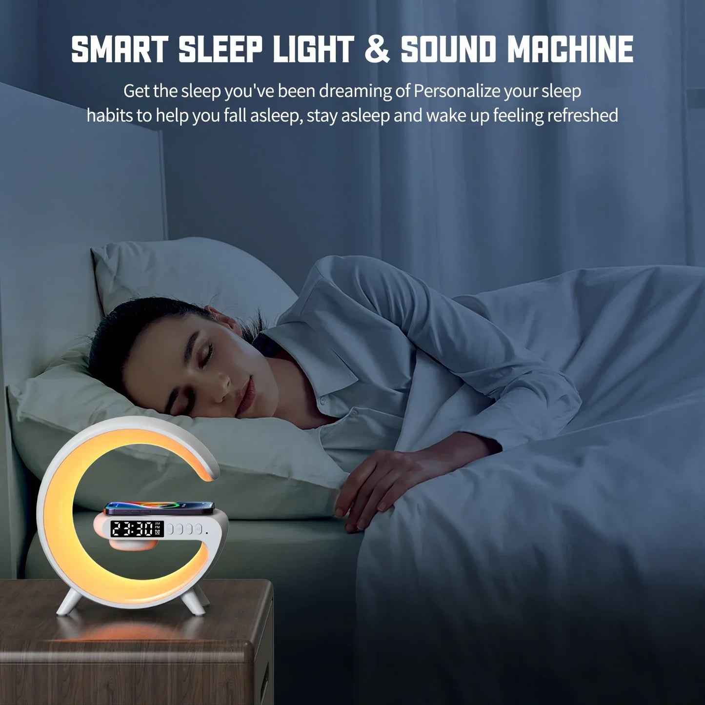 All-in-One Night Light, Speaker, & Wireless Charger